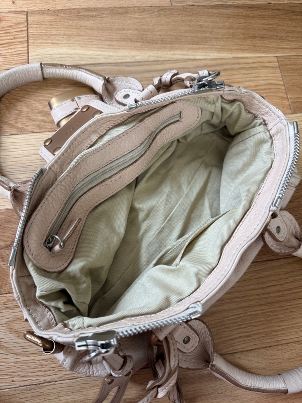 Vintage Chloe Light Pink Mini Leather Paddington - Picture 10 of 14